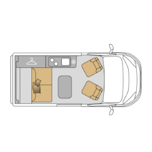 Grundriss Mooveo CV-2 Mooveo CV-2 – Campingbus / Campervan Élysée Line, Layout camp
