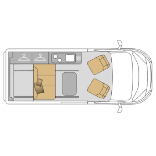 Grundriss Mooveo CV-3XL Mooveo CV-3XL – Campingbus / Campervan Élysée Line, Layout camp