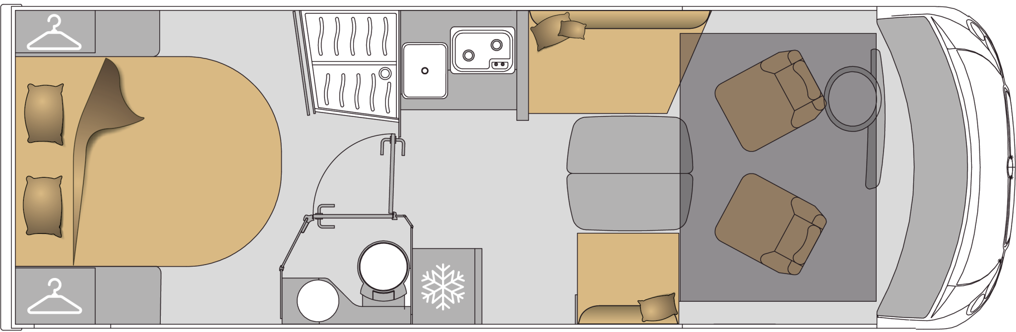 Grundriss Mooveo INT-72QBF Mooveo INT-72QBF – Integrierte / Vollintegrierte Élysée Line, Layout QB