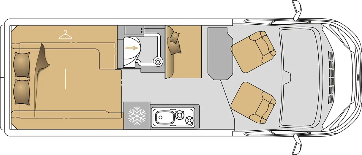 Grundriss Mooveo VAN-63XL Mooveo VAN-63XL – Kastenwagen / Van Élysée Line, Layout X