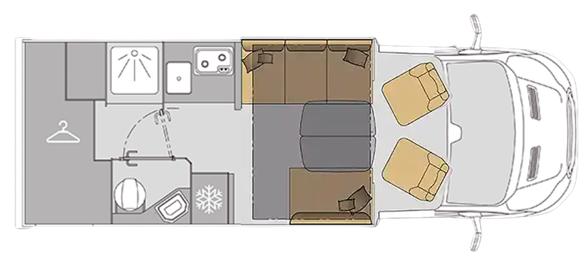 Grundriss Mooveo TEI-70DH Mooveo TEI-70DH – Teilintegrierte Élysée Line, Layout DH