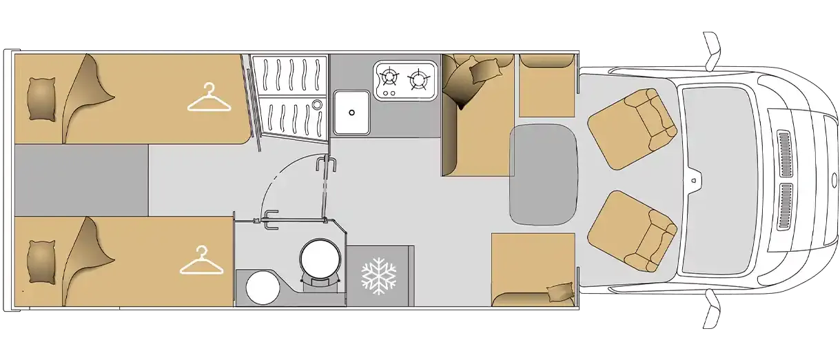 Grundriss Mooveo TEI-70EB Mooveo TEI-70EB – Teilintegrierte Élysée Line, Layout EB
