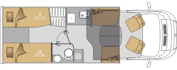 Grundriss Mooveo TEI-74EBHF Mooveo TEI-74EBHF – Teilintegrierte Élysée Line, Layout EBH